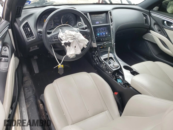 2019 Infiniti Q60 3.0t LUXE with VIN JN1EV7EK2KM231295, listed as a Copart auction lot 45888755 with 36,549 mi miles and Salvage Title. Bid and sale history available at carsss.com. Image 8.