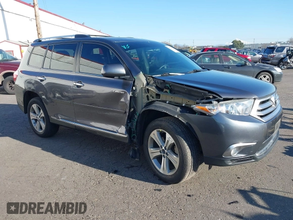 2012 Toyota Highlander Limited with VIN 5TDDK3EH2CS134845, listed as a IAAI auction lot 41431233 with 65,409 mi miles. Bid and sale history available at carsss.com. Image 1.