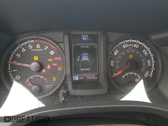 2021 Toyota Tacoma SR with VIN 3TYAX5GN5MT031086, listed as a Copart auction lot 55275375 with 55,279 mi miles and Salvage title. Bid and sale history available at DreamBid. Image 9.