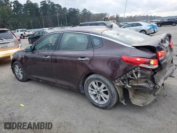 2016 Kia Optima LX with VIN 5XXGT4L32GG105361, listed as a Copart auction lot 82678114 with 58,031 mi miles and Salvage Title. Bid and sale history available at carsss.com. Image 2.