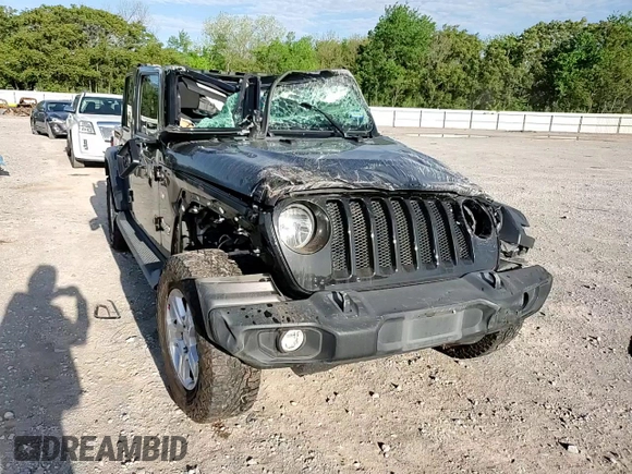 2020 Jeep Wrangler Unlimited Sport S with VIN 1C4HJXDG8LW207687, listed as a Copart auction lot 53818565 with 72,749 mi miles and Salvage title. Bid and sale history available at DreamBid. Image 15.