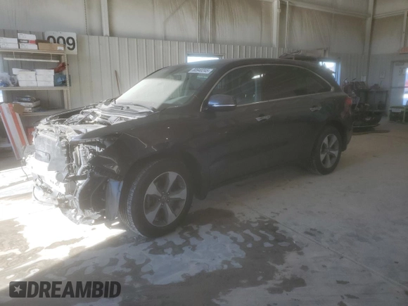 2016 Acura MDX with VIN 5FRYD4H27GB047346, listed as a Copart auction lot 88940245 with 90,593 mi miles and Salvage Title. Bid and sale history available at carsss.com. Image 1.