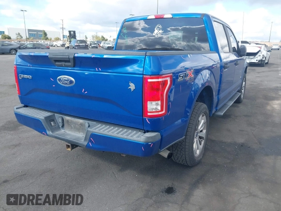 2017 Ford F-150 XL with VIN 1FTEW1EP0HKE52305, listed as a IAAI auction lot 41909730 with 107,277 mi miles. Bid and sale history available at carsss.com. Image 4.