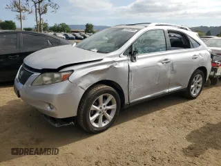 2010 Lexus RX 350 with VIN 2T2ZK1BA6AC033990, listed as a Copart auction lot 53587265 with 0 mi miles and Salvage Title. Bid and sale history available at carsss.com. Image 1.