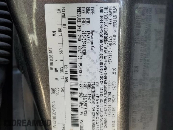 2012 Ford Focus SE with VIN 1FAHP3F26CL371455, listed as a Copart auction lot 51978065 with 157,615 mi miles and Salvage Title. Bid and sale history available at carsss.com. Image 12.