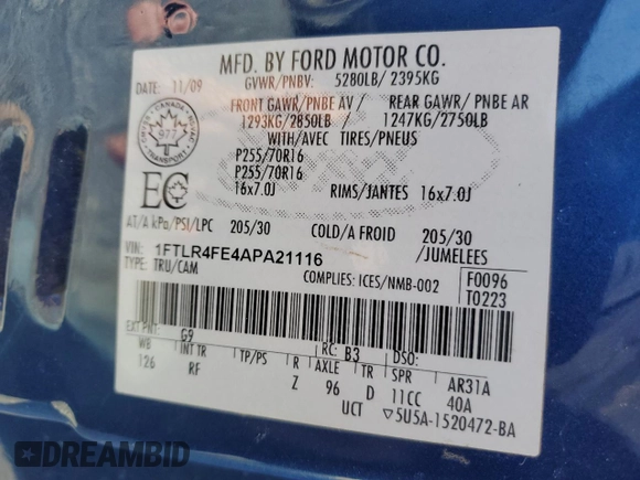 2010 Ford Ranger XLT with VIN 1FTLR4FE4APA21116, listed as a Copart auction lot 47276635 with 117,593 mi miles and Clean Title. Bid and sale history available at carsss.com. Image 13.
