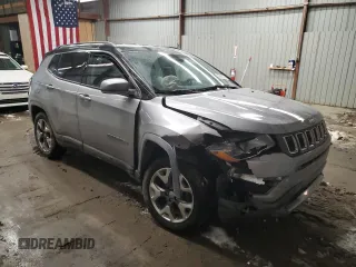 2018 Jeep Compass Limited with VIN 3C4NJDCB4JT433509, listed as a Copart auction lot 42459705 with 55,377 mi miles and Salvage Title. Bid and sale history available at carsss.com. Image 4.
