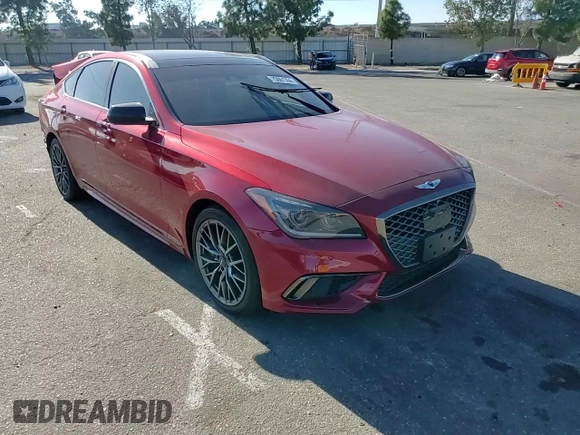 2018 Genesis G80 3.3T Sport with VIN KMHGN4JB9JU285343, listed as a Copart auction lot 75061764 with 133,262 mi miles and Salvage Title. Bid and sale history available at carsss.com. Image 11.
