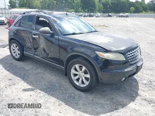 2005 Infiniti FX z VIN JNRAS08WX5X213835, wystawiony jako IAAI lot #42388976 z przebiegiem 315 908 mil mil oraz . Historia ofert i sprzedaży dostępna na DreamBid. Obrazek 1.
