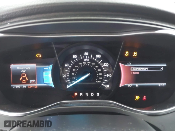 2017 Ford Fusion Titanium with VIN 3FA6P0K91HR117198, listed as a IAAI auction lot 41346552 with 76,951 mi miles. Bid and sale history available at carsss.com. Image 7.