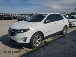 2020 Chevrolet Equinox Premier z VIN 2GNAXNEV5L6201364, wystawiony jako Copart lot #53293525 z przebiegiem Nie podano mil oraz Szkoda całkowita • Salvage title. Historia ofert i sprzedaży dostępna na DreamBid. Obrazek 1.