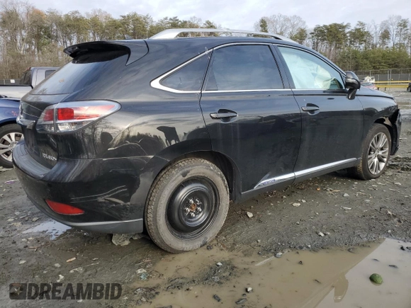 2013 Lexus RX 450h with VIN JTJBC1BA9D2450068, listed as a Copart auction lot 84311804 with 142,365 mi miles and Salvage Title. Bid and sale history available at DreamBid. Image 3.
