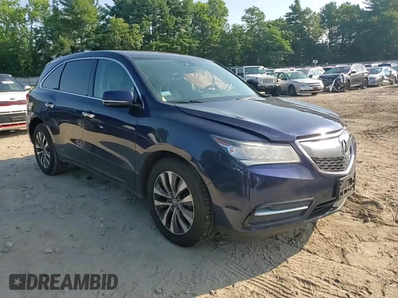2016 Acura MDX Technology with VIN 5FRYD4H45GB054524, listed as a Copart auction lot 64028205 with 105,750 mi miles and Salvage title. Bid and sale history available at DreamBid. Image 14.