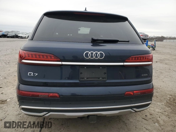 2023 Audi Q7 Premium Plus with VIN WA1LCBF74PD027929, listed as a Copart auction lot 44027295 with 16,982 mi miles and Salvage title. Bid and sale history available at DreamBid. Image 6.