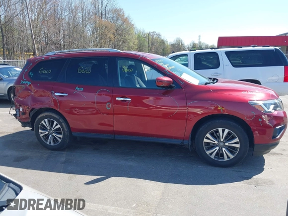 2017 Nissan Pathfinder SV with VIN 5N1DR2MM4HC681270, listed as a IAAI auction lot 41786327 with 61,724 mi miles. Bid and sale history available at carsss.com. Image 13.