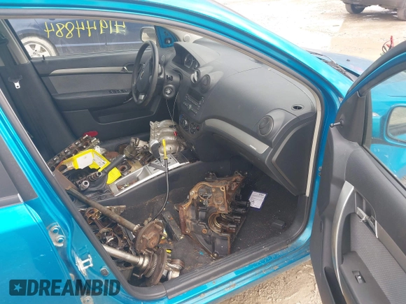 2009 Chevrolet Aveo 1LT with VIN KL1TD66E29B359012, listed as a IAAI auction lot 41944884 with 126,014 mi miles and . Bid and sale history available at DreamBid. Image 5.