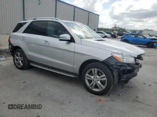 2015 Mercedes-Benz M ML 350 with VIN 4JGDA5JB7FA527043, listed as a Copart auction lot 55034065 with 90,473 mi miles and Salvage Title. Bid and sale history available at carsss.com. Image 4.