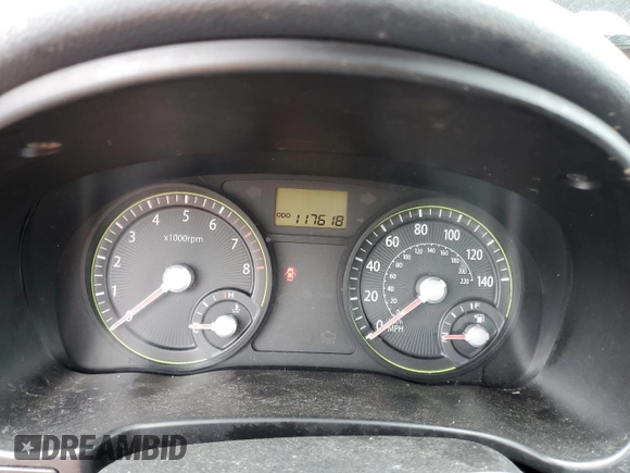 2007 Kia Rio LX with VIN KNADE123376248277, listed as a Copart auction lot 66108224 with 117,618 mi miles and Salvage Title. Bid and sale history available at carsss.com. Image 9.