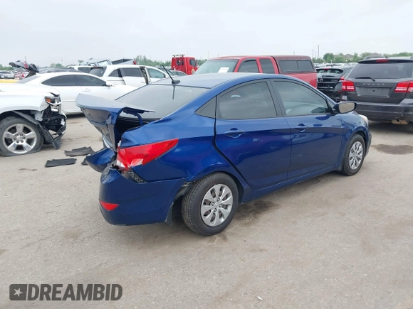 2016 Hyundai Accent SE with VIN KMHCT4AE6GU017082, listed as a IAAI auction lot 41915788 with 137,945 mi miles and . Bid and sale history available at carsss.com. Image 4.