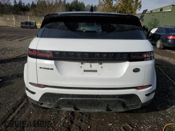 2021 Land Rover Range Rover Evoque R-Dynamic S with VIN SALZT2FX1MH152934, listed as a Copart auction lot 46004135 with 0 mi miles and Salvage Title. Bid and sale history available at carsss.com. Image 6.