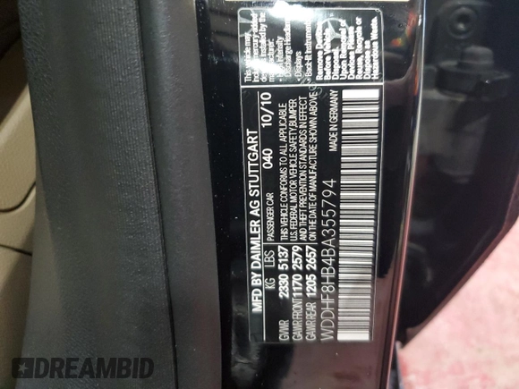 2011 Mercedes-Benz E 350 Luxury z VIN WDDHF8HB4BA355794, wystawiony jako Copart lot #55311855 z przebiegiem 120 843 mil mil oraz Szkoda całkowita • Salvage title. Historia ofert i sprzedaży dostępna na DreamBid. Obrazek 12.