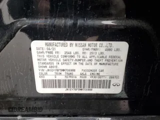 2021 Infiniti Q50 Luxe with VIN JN1EV7BP5MM706988, listed as a Copart auction lot 43010855 with 80,701 mi miles and Salvage title. Bid and sale history available at DreamBid. Image 12.