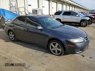 2007 Mazda 6 i Sport VE with VIN 1YVHP84C975M13821, listed as a Copart auction lot 80315224 with 187,379 mi miles and Salvage Title. Bid and sale history available at DreamBid. Image 4.