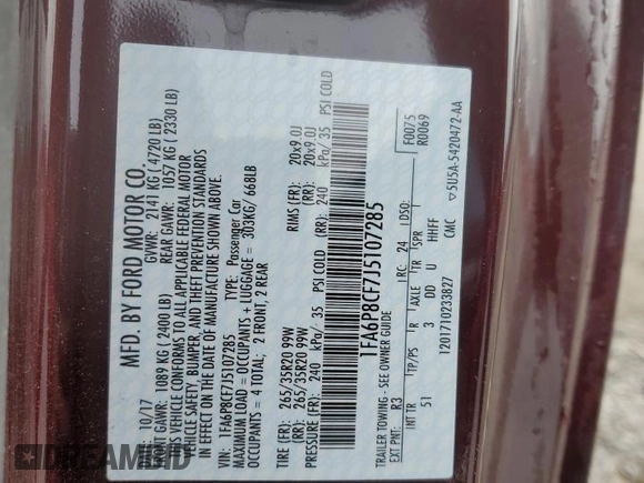 2018 Ford Mustang GT with VIN 1FA6P8CF7J5107285, listed as a Copart auction lot 89355655 with 35,463 mi miles and Salvage Title. Bid and sale history available at carsss.com. Image 12.