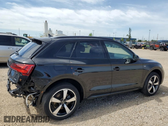 2022 Audi Q5 S line Prestige with VIN WA1FAAFY7N2111029, listed as a Copart auction lot 61124405 with 28,442 mi miles and Salvage title. Bid and sale history available at DreamBid. Image 3.
