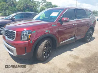 2023 Kia Telluride SX X-Pro with VIN 5XYP5DGC9PG384453, listed as a IAAI auction lot 42556697 with 4,641 mi miles and . Bid and sale history available at DreamBid. Image 19.