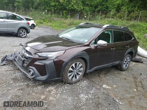 2025 Subaru Outback Touring z VIN 4S4BTAPC8S3180413, wystawiony jako Copart lot #58405335 z przebiegiem 5 006 mil mil oraz Szkoda całkowita • Salvage title. Historia ofert i sprzedaży dostępna na DreamBid. Obrazek 1.