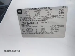 2011 GMC Terrain SLE-1 z VIN 2CTALMEC3B6258243, wystawiony jako IAAI lot #42445185 z przebiegiem 180 402 mil mil oraz . Historia ofert i sprzedaży dostępna na DreamBid. Obrazek 9.