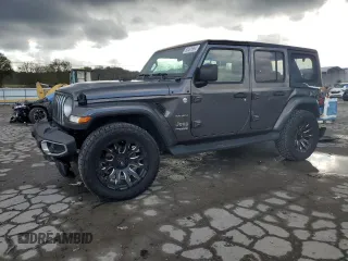 2022 Jeep Wrangler Unlimited Sahara Altitude with VIN 1C4HJXEG9NW269598, listed as a Copart auction lot 80495964 with 23,869 mi miles and Salvage Title. Bid and sale history available at DreamBid. Image 1.