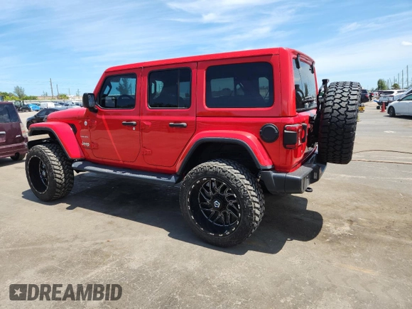 2020 Jeep Wrangler Unlimited Sahara with VIN 1C4HJXEN0LW115812, listed as a Copart auction lot 65534905 with 40,677 mi miles and Clean title. Bid and sale history available at DreamBid. Image 2.