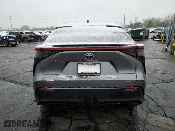2024 Toyota bZ4X XLE with VIN JTMABACA2RA080949, listed as a Copart auction lot 53842705 with 4,348 mi miles and Salvage title. Bid and sale history available at DreamBid. Image 6.