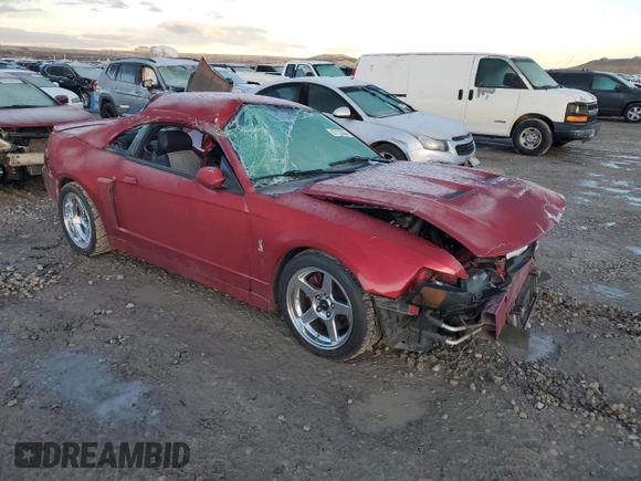 2003 Ford Mustang SVT Cobra with VIN 1FAFP48Y83F372748, listed as a Copart auction lot 87233364 with 109,157 mi miles and Salvage Title. Bid and sale history available at carsss.com. Image 4.