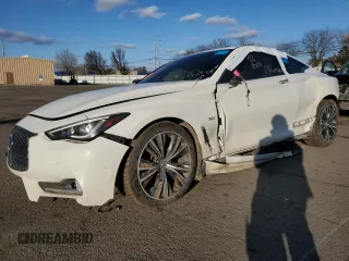 2018 Infiniti Q60 3.0t LUXE with VIN JN1EV7EL8JM390622, listed as a Copart auction lot 47051925 with 0 mi miles and Salvage Title. Bid and sale history available at carsss.com. Image 1.
