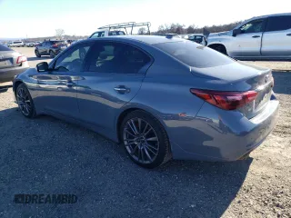 2022 Infiniti Q50 Red Sport 400 with VIN JN1FV7DR8NM390250, listed as a Copart auction lot 87685715 with 66,553 mi miles and Salvage title. Bid and sale history available at DreamBid. Image 2.
