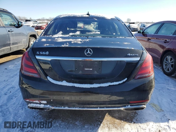 2018 Mercedes-Benz S 560 with VIN WDDUG8GB5JA382224, listed as a Copart auction lot 88408125 with 80,825 mi miles and Salvage Title. Bid and sale history available at carsss.com. Image 6.