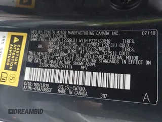 2010 Lexus RX 350 z VIN 2T2BK1BA8AC074414, wystawiony jako IAAI lot #42691725 z przebiegiem 211 990 mil mil oraz . Historia ofert i sprzedaży dostępna na DreamBid. Obrazek 9.