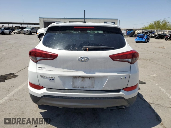 2016 Hyundai Tucson Eco with VIN KM8J33A23GU108155, listed as a Copart auction lot 51762135 with 99,991 mi miles and Salvage Title. Bid and sale history available at carsss.com. Image 6.