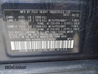 2012 Subaru Outback Limited z VIN 4S4BRBJC2C3286080, wystawiony jako IAAI lot #42342633 z przebiegiem 165 077 mil mil oraz . Historia ofert i sprzedaży dostępna na DreamBid. Obrazek 9.