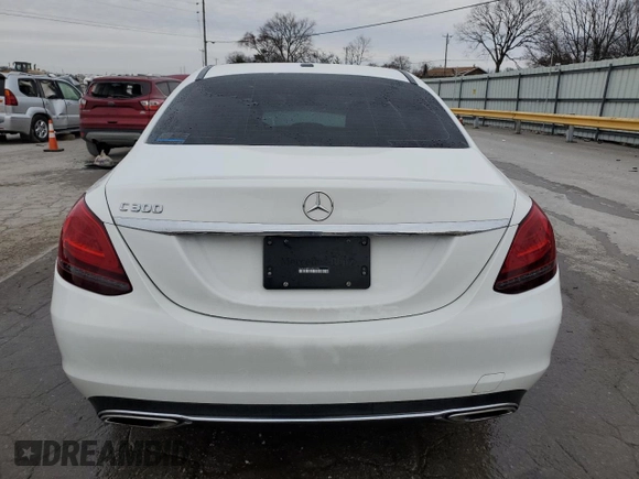2021 Mercedes-Benz C 300 with VIN W1KWF8DBXMR647273, listed as a Copart auction lot 45994005 with 47,550 mi miles and Salvage Title. Bid and sale history available at DreamBid. Image 6.
