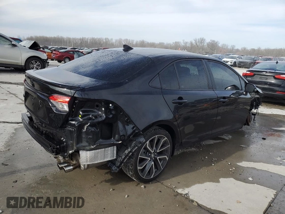 2022 Toyota Corolla SE with VIN 5YFS4MCE7NP127790, listed as a Copart auction lot 49315905 with 81,228 mi miles and Salvage Title. Bid and sale history available at carsss.com. Image 3.