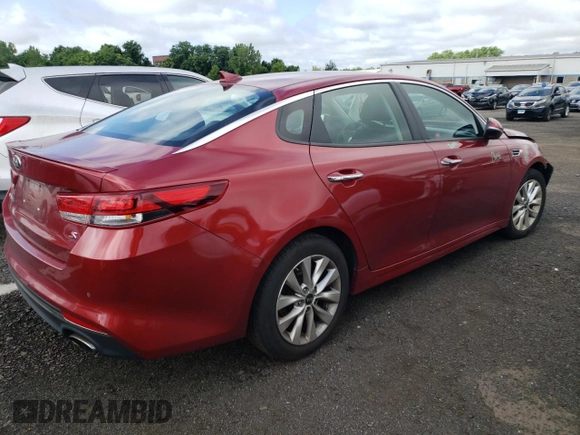 2018 Kia Optima LX with VIN 5XXGT4L34JG233981, listed as a Copart auction lot 62934255 with 105,642 mi miles and Salvage title. Bid and sale history available at DreamBid. Image 3.