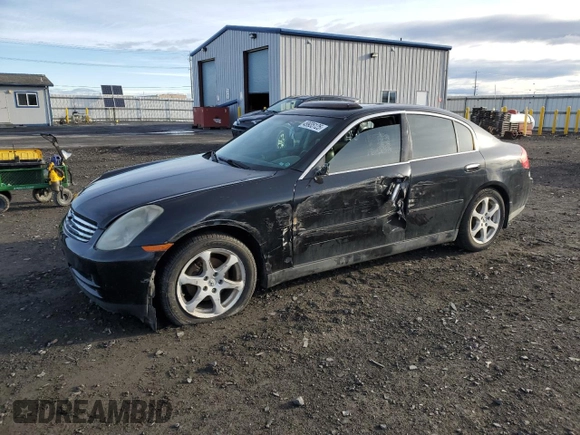 2004 Infiniti G35 w/Leather with VIN JNKCV51E54M603187, listed as a Copart auction lot 49935125 with 152,191 mi miles and Salvage Title. Bid and sale history available at DreamBid. Image 1.