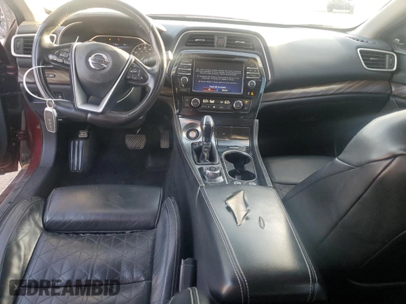 2017 Nissan Maxima Platinum with VIN 1N4AA6AP4HC437645, listed as a Copart auction lot 56557925 with 143,673 mi miles and Salvage title. Bid and sale history available at DreamBid. Image 8.