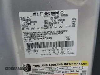 2013 Ford F-150 XL с VIN 1FTFW1ET0DFC30982, выставлен на аукционе IAAI как лот 42541514 с пробегом 133 534 миль миль и . История ставок и продаж доступна на DreamBid. Изображение 9.