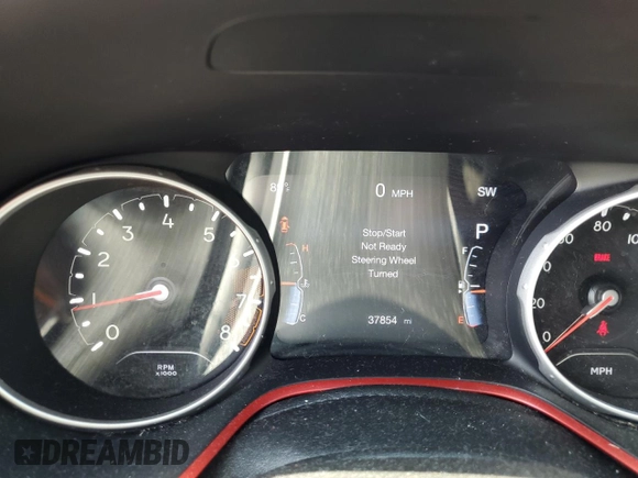 2020 Jeep Compass Trailhawk z VIN 3C4NJDDB5LT238584, wystawiony jako Copart lot #65119345 z przebiegiem 37 854 mil mil oraz Szkoda całkowita • Salvage title. Historia ofert i sprzedaży dostępna na DreamBid. Obrazek 9.