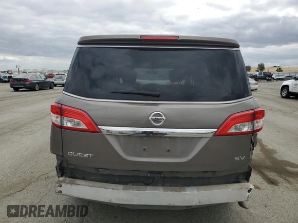 2015 Nissan Quest SV z VIN JN8AE2KP2F9132181, wystawiony jako Copart lot #54418385 z przebiegiem 120 163 mil mil oraz Szkoda całkowita • Salvage title. Historia ofert i sprzedaży dostępna na DreamBid. Obrazek 6.